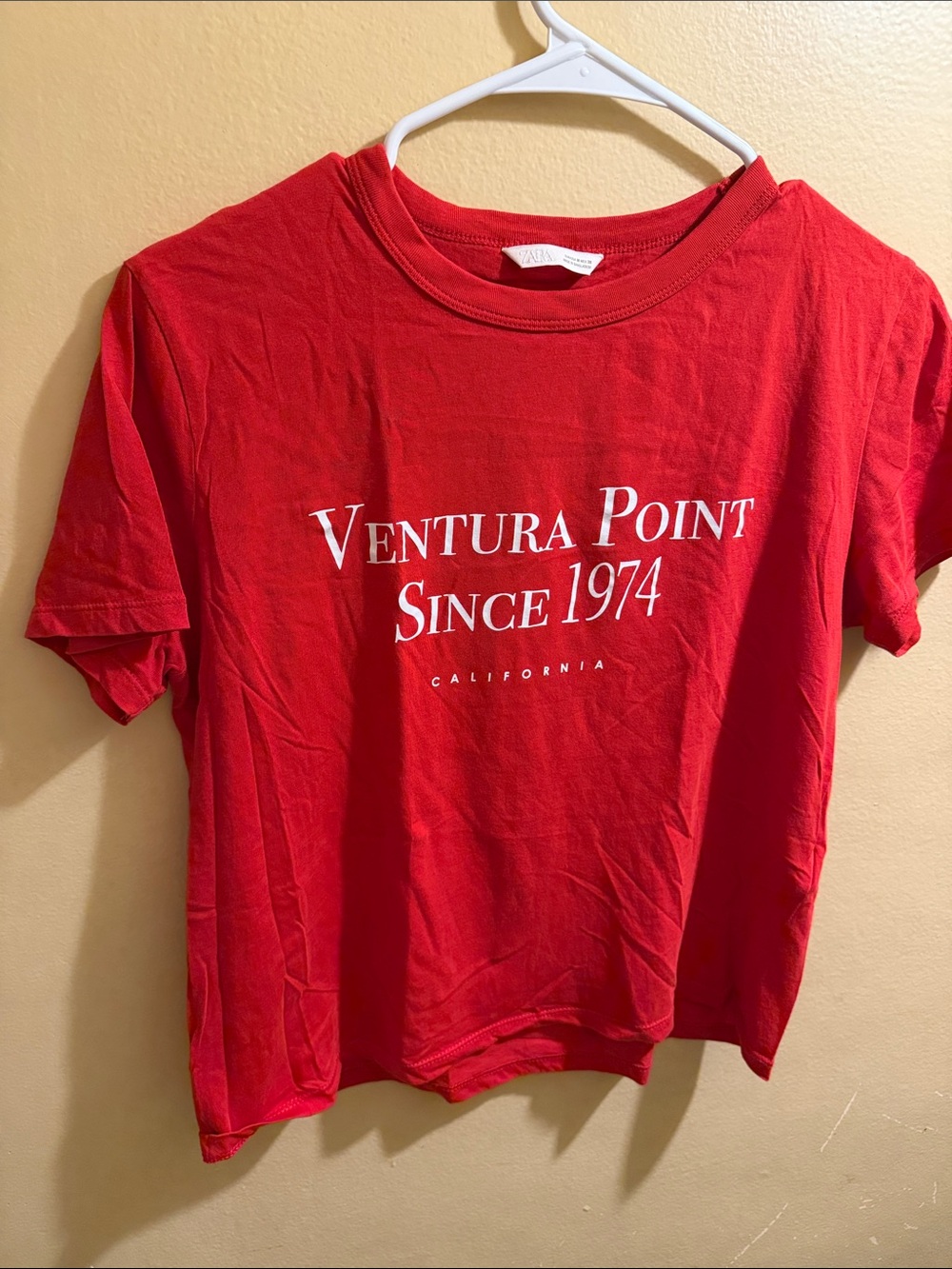 Zara Ventura Point Since 1974 Red Graphic Tee